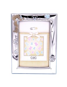 Cornice in Argento Battesimo cm 9x13 Decoro Orsetto 2