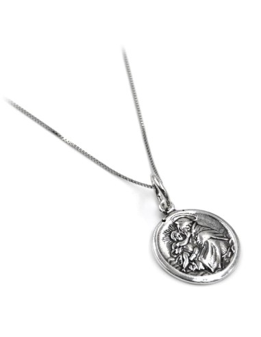 Halskette mit Silbermedaille des Heiligen Antonius