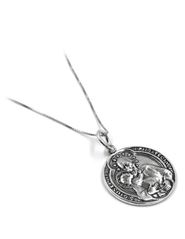 Halskette mit St.-Josephs-Medaille aus Silber