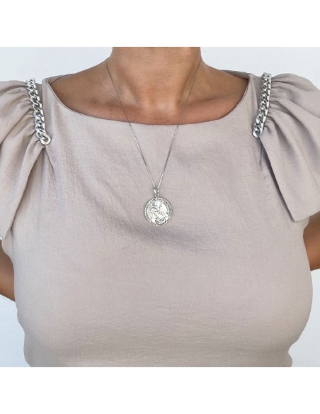 Collana con Medaglia San Giuseppe in Argento 