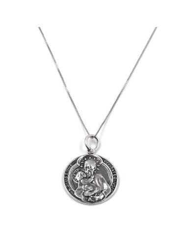 Halskette mit St.-Josephs-Medaille aus Silber