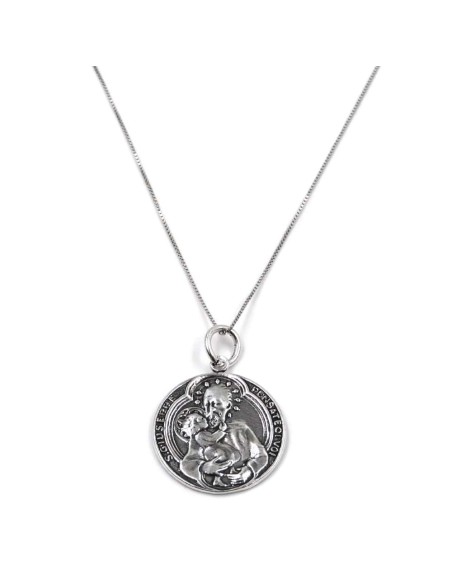 Collana con Medaglia San Giuseppe in Argento 