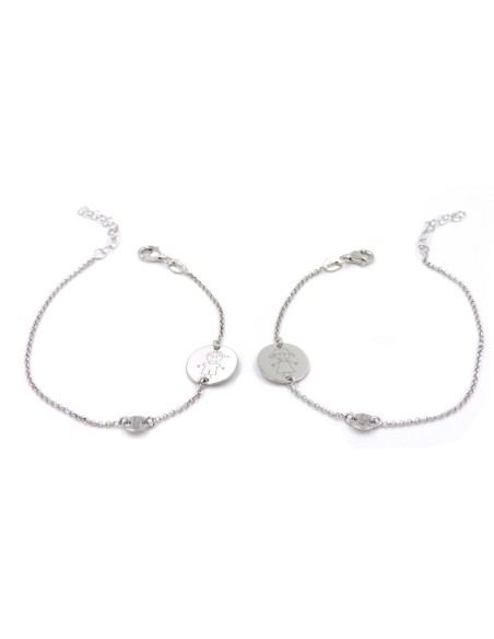 925 Sterling Silver Bracelet with Baby Medal