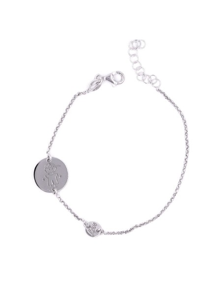 Bracciale in Argento 925 con Medaglietta Baby