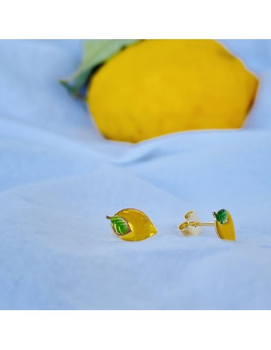 Sterling Silver Lemon Stud Earrings 