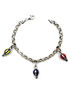 925 Sterling Silver Hot Air Ballons Bracelet 