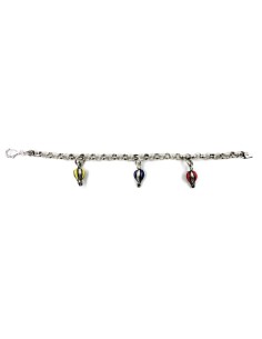 Bracciale in Argento 925 con Mongolfiere Smaltate 2