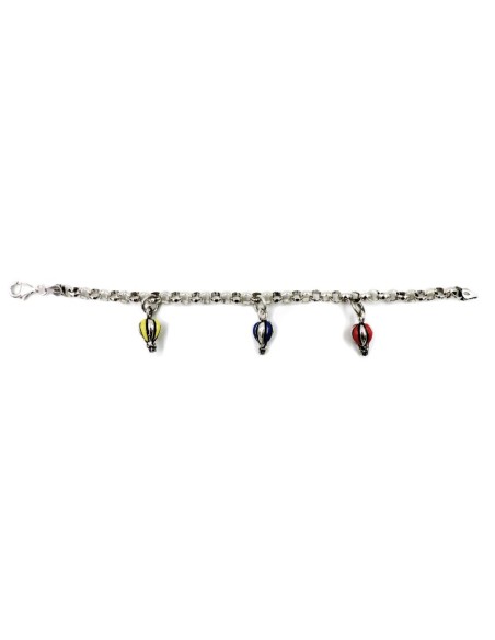 925 Sterling Silver Hot Air Ballons Bracelet 