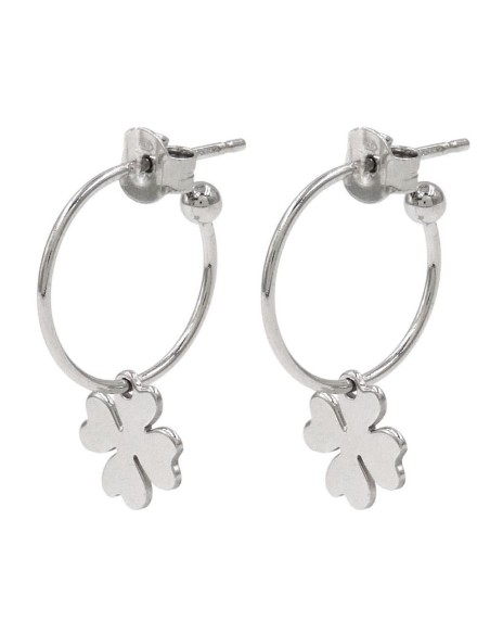 Orecchini Fiore in Argento 925 Con Zirconi Bianchi By Taitù