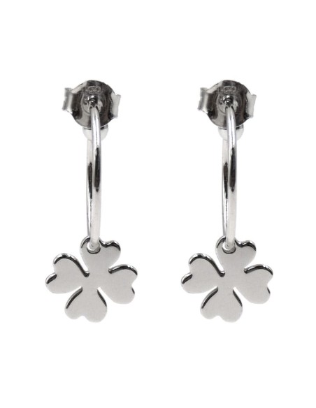 Orecchini Fiore in Argento 925 Con Zirconi Bianchi By Taitù
