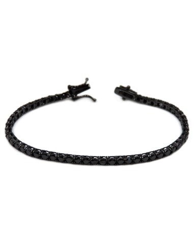 Tennis Bracelet 925 Sterling Silver Ruthenium...