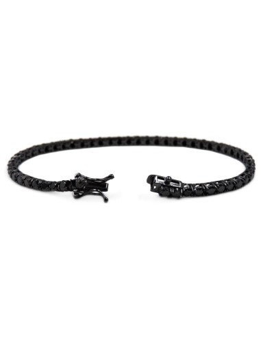 Tennis Bracelet 925 Sterling Silver Ruthenium...