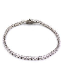 Sterling Silver Tennis Bracelet 6,29'' with White Zircons  2
