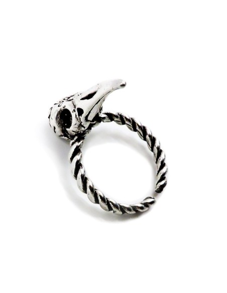 Anello Testa di Corvo in Argento  