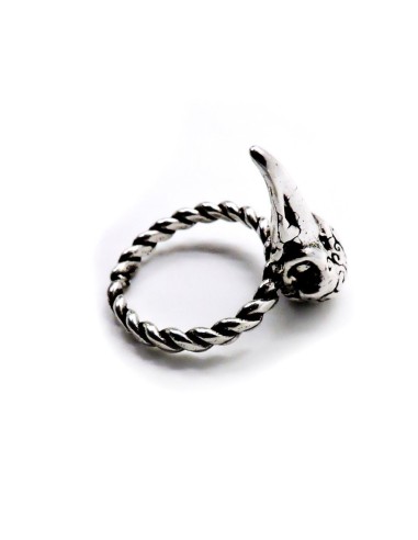Rabenkopfring aus 925er Sterlingsilber