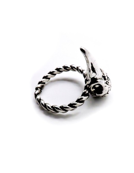 Anello Testa di Corvo in Argento  