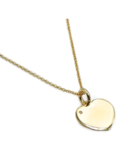 Bracciale Catena Donna in Argento 925 Rodiato con Ciondolo Doppio Cuore
