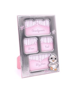 Multi Picture Frame for Baby Girls with Penguin