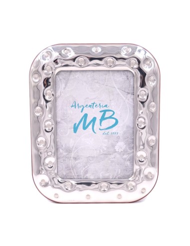 Silver Picture Frame Glossy Bottons cm 13 x 18  