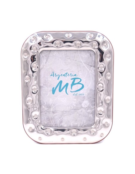 Silver Picture Frame Glossy Bottons cm 13 x 18  