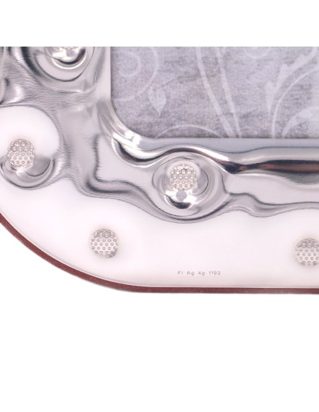 Silver Picture Frame Glossy Bottons cm 13 x 18  