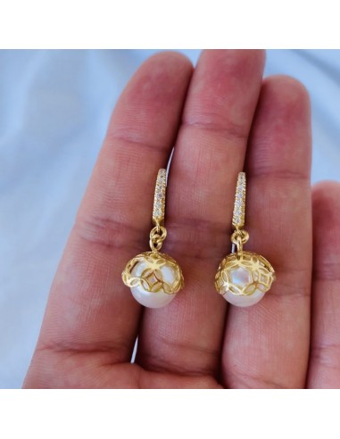 Orecchini Fiore in Argento 925 Con Zirconi...