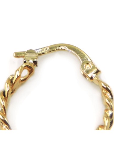 Gold Plated Sterling Silver Chain Hoop Earrings 