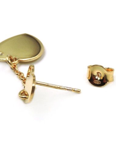 Gold Plated 925 Sterling Silver Hearts Earrings...