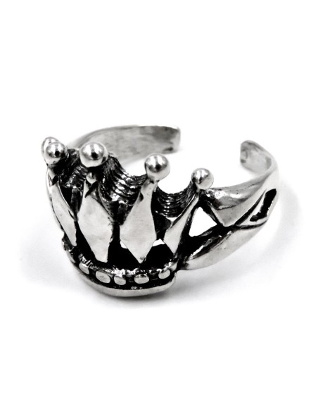Solid Silver Royal Crown Ring 