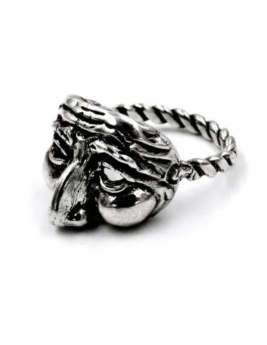 Anello Maschera di Pulcinella in Argento 925