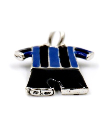 Ciondolo Divisa Nero azzurra in Argento Smaltato
