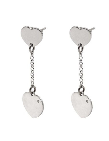 Orecchini Tre Cerchi Pendenti in Argento 925 Effetto Diamantato by Damiano Argenti