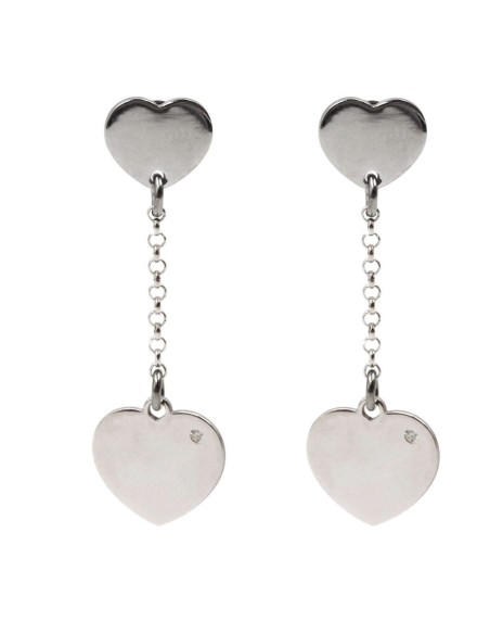 Orecchini Tre Cerchi Pendenti in Argento 925 Effetto Diamantato by Damiano Argenti