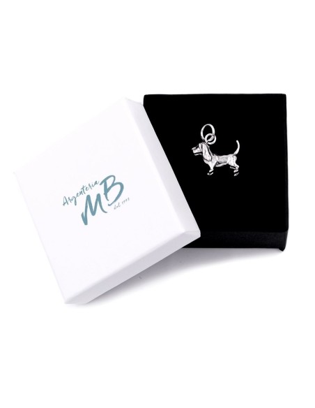 Ciondolo Cane Bassotto Basset Hound in Argento 