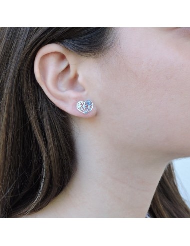 Orecchini Fiore in Argento 925 Con Zirconi...