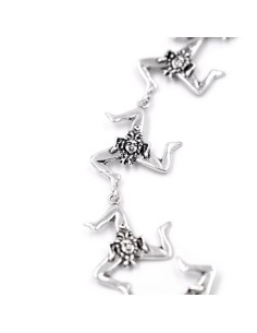 Sterling Silver Sicilian Trinacria Bracelet 2