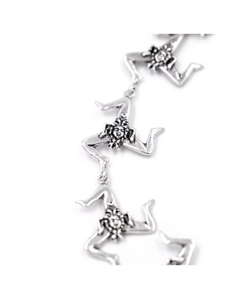 Trinacria-Armband aus 925er Sterlingsilber