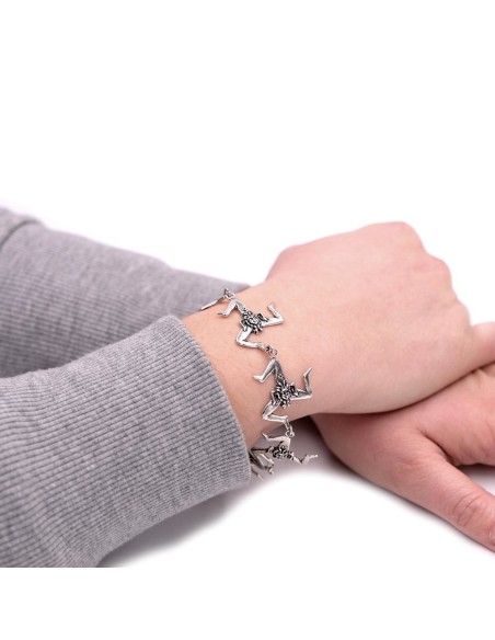 Trinacria-Armband aus 925er Sterlingsilber