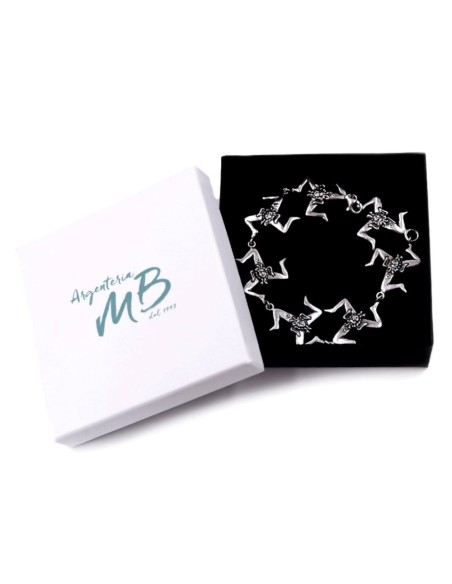 Trinacria-Armband aus 925er Sterlingsilber