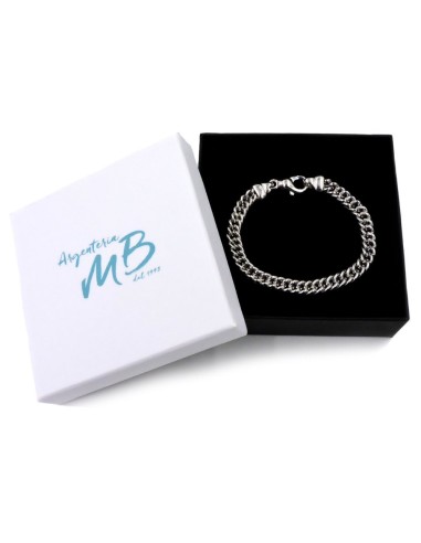 Bracciale Catena Donna in Argento 925 Rodiato...