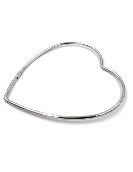 Bracciale Rigido Cuore in Argento 925 