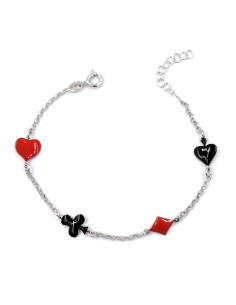 Bracciale Poker in Argento 925 Smaltato 2