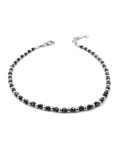 925 Sterling Silver Bracelet with Hematite Stone 