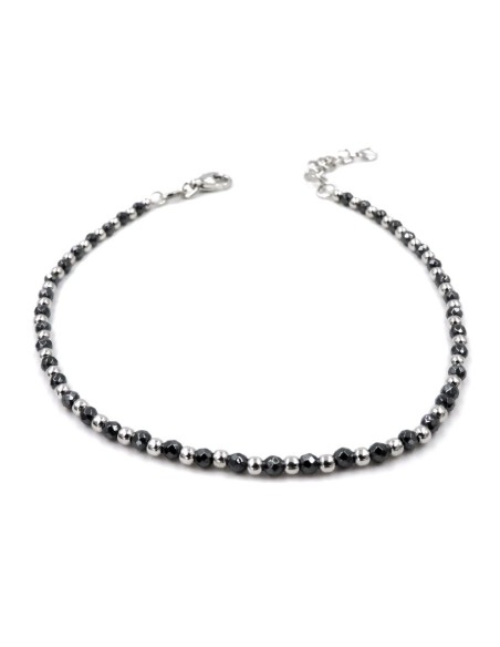 Bracciale in Argento 925 e Pietra Ematite