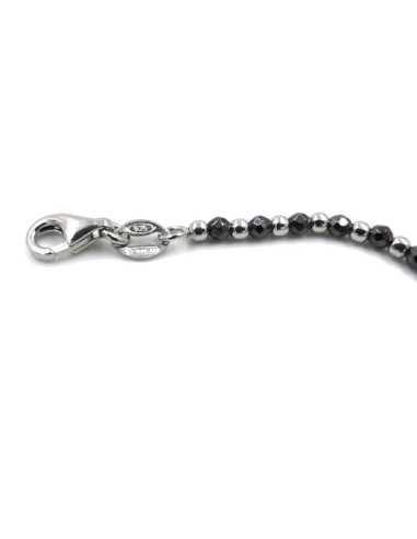 925 Sterling Silver Bracelet with Hematite Stone 