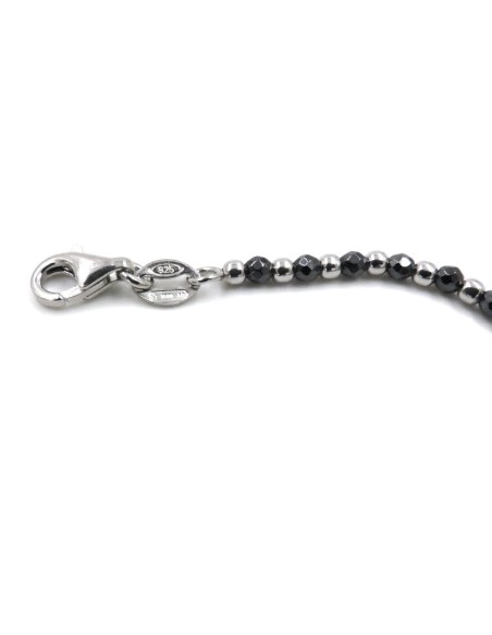 925 Sterling Silver Bracelet with Hematite Stone 
