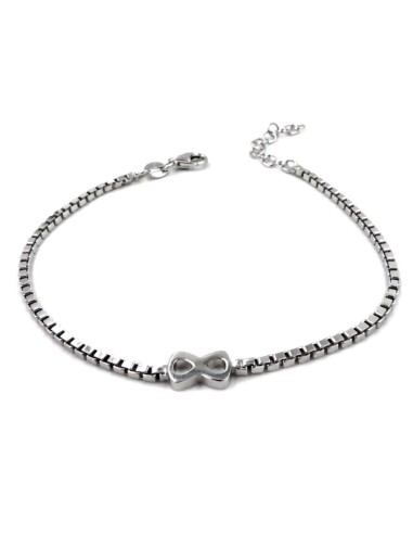Bracciale Infinito in Argento 925 Maglia Veneziana