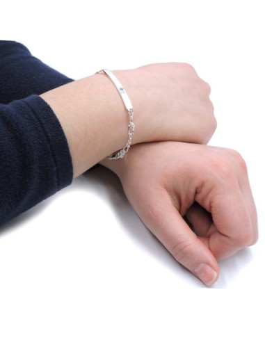 Bracciale in Argento 925 Maglia Alternata...