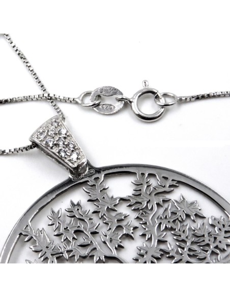 925 Sterling Silver Necklace with Tree of Life Pendant