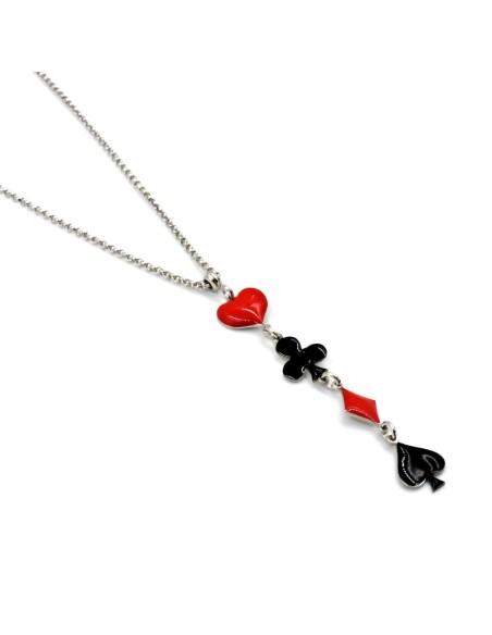 Collana Poker in Argento 925 Smaltato
